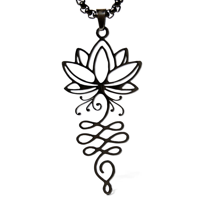 Buddha Stones, Lotus-Reben-Design, Chakra-Symbol, Edelstahl, Erleuchtung, Halskettenanhänger - image 14