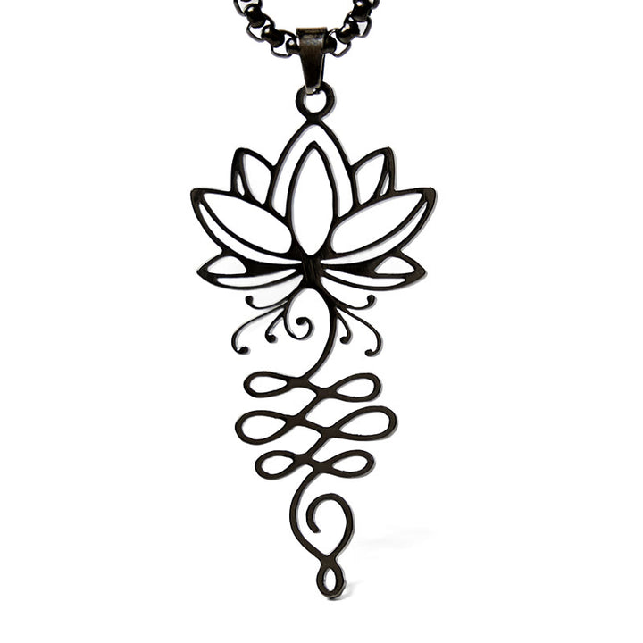 Buddha Stones, Lotus-Reben-Design, Chakra-Symbol, Edelstahl, Erleuchtung, Halskettenanhänger - image 14
