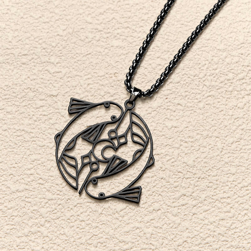 Buddha Stones Vintage Koi Fisch Hohl Design Edelstahl Glück Halskette Anhänger - image 15
