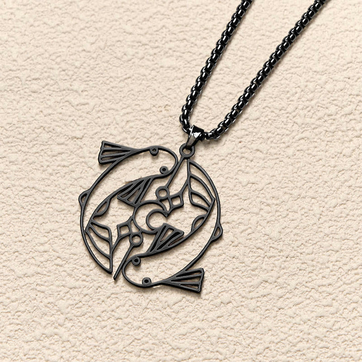 Buddha Stones Vintage Koi Fisch Hohl Design Edelstahl Glück Halskette Anhänger - image 15