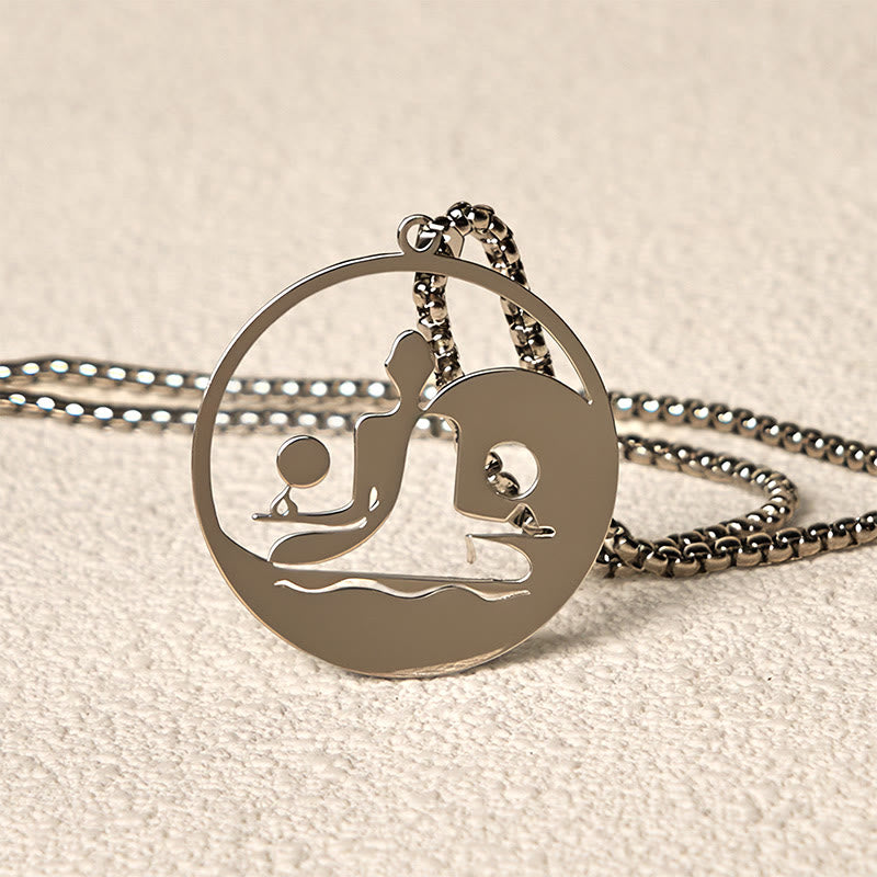 Buddha Stones, Yin Yang Buddha-Figur, hohles Design, Edelstahl, Balance-Halskettenanhänger - image 21