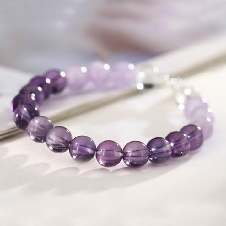 Buddha Stones Amethyst Rosenquarz Erdbeerquarz Glücksbringer Armband - image 8