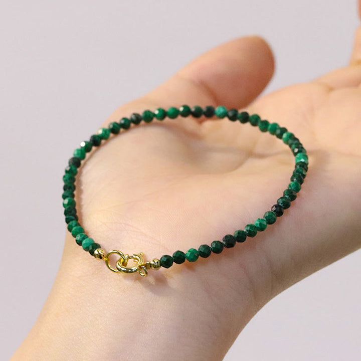 Buddha Stones 3 mm natürliches Malachit-Armband mit ultradünnen Perlen gegen Angstzustände - image 8