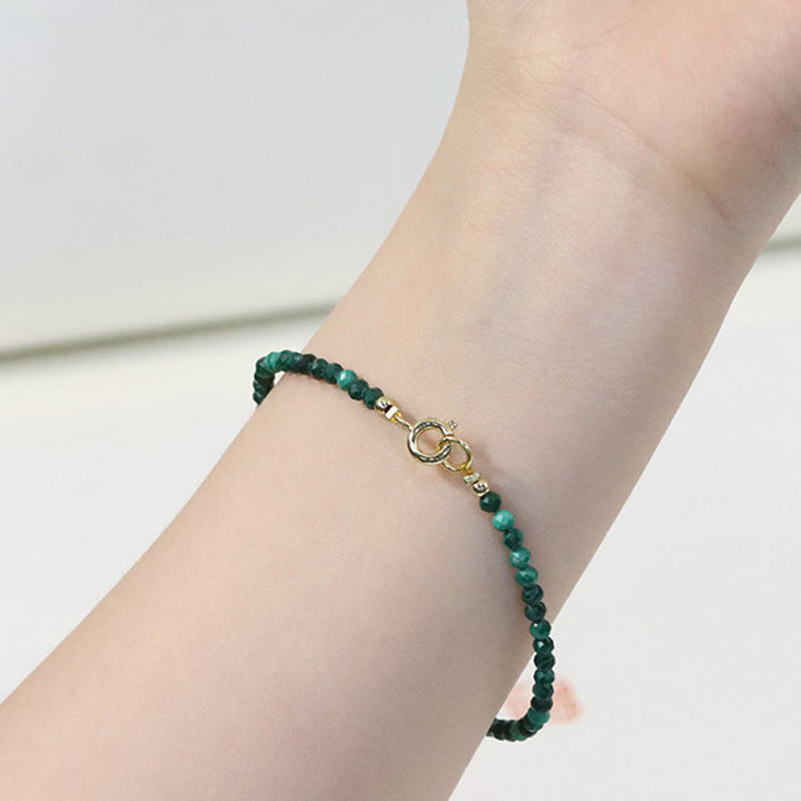 Buddha Stones 3 mm natürliches Malachit-Armband mit ultradünnen Perlen gegen Angstzustände - image 4