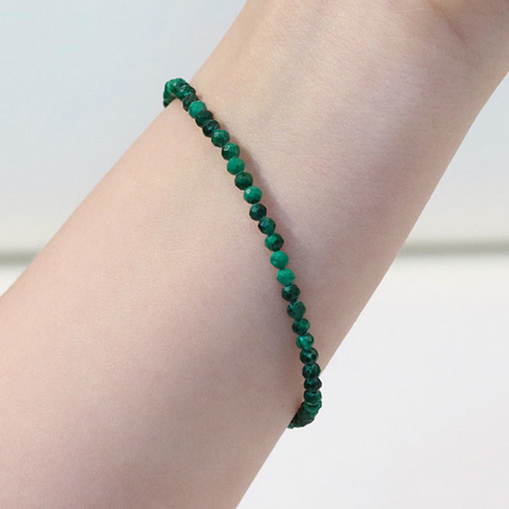 Buddha Stones 3 mm natürliches Malachit-Armband mit ultradünnen Perlen gegen Angstzustände - image 9