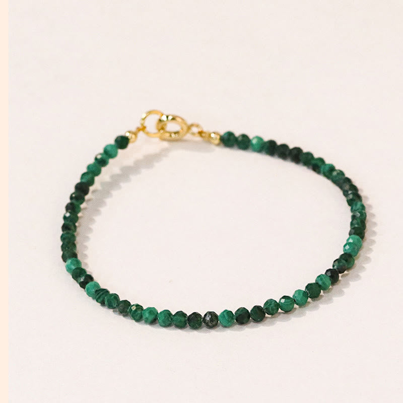 Buddha Stones 3 mm natürliches Malachit-Armband mit ultradünnen Perlen gegen Angstzustände - image 1