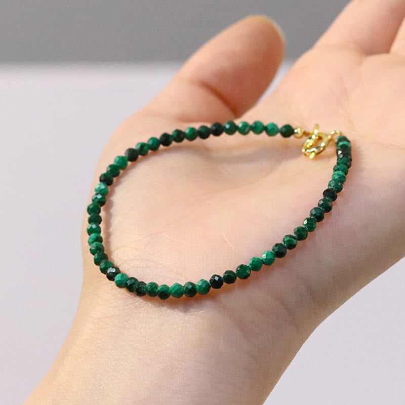 Buddha Stones 3 mm natürliches Malachit-Armband mit ultradünnen Perlen gegen Angstzustände - image 3