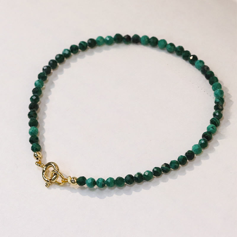 Buddha Stones 3 mm natürliches Malachit-Armband mit ultradünnen Perlen gegen Angstzustände - image 2