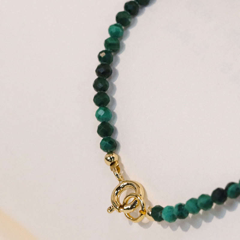 Buddha Stones 3 mm natürliches Malachit-Armband mit ultradünnen Perlen gegen Angstzustände - image 6