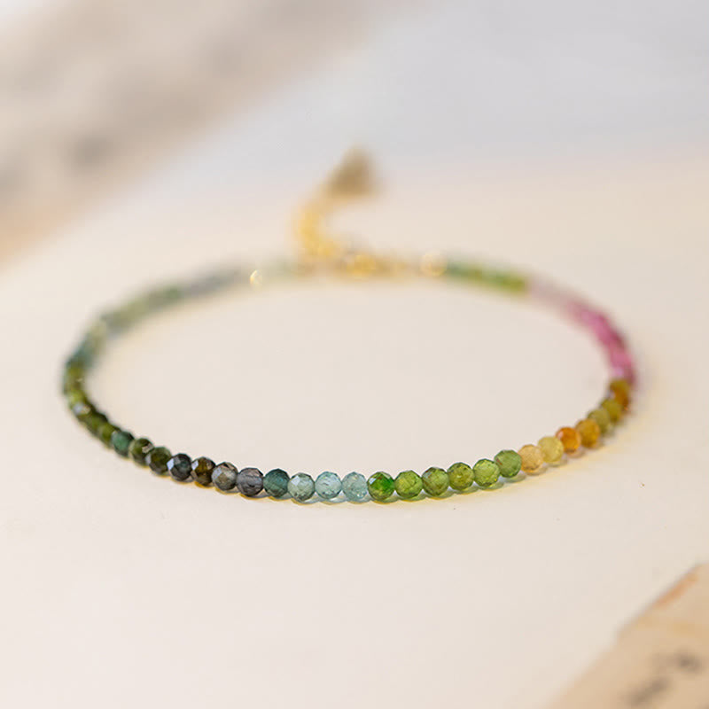 Buddha Stones 2,5 mm natürliches Turmalin-Armband mit ultradünnen Perlen - image 7