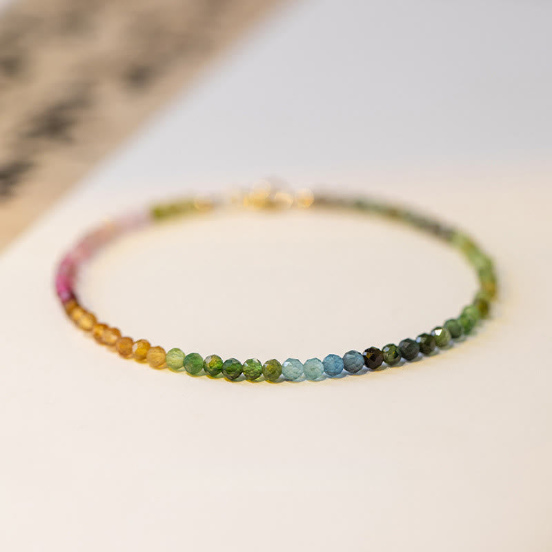 Buddha Stones 2,5 mm natürliches Turmalin-Armband mit ultradünnen Perlen - 2,5 mm Turmalin (Handgelenkumfang: 16 cm) - image 0
