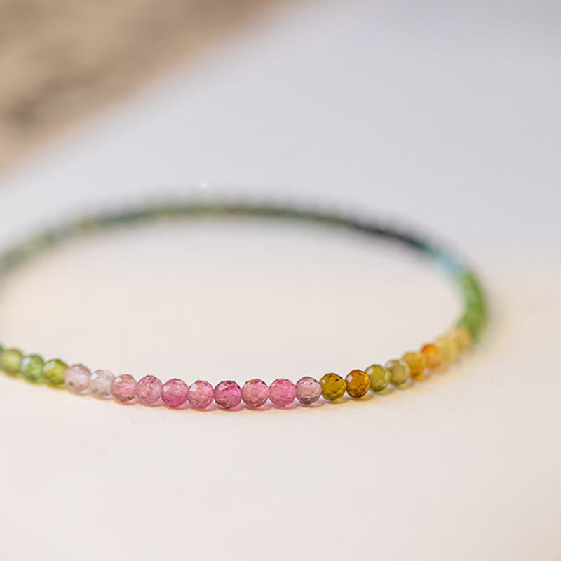 Buddha Stones 2,5 mm natürliches Turmalin-Armband mit ultradünnen Perlen - image 1