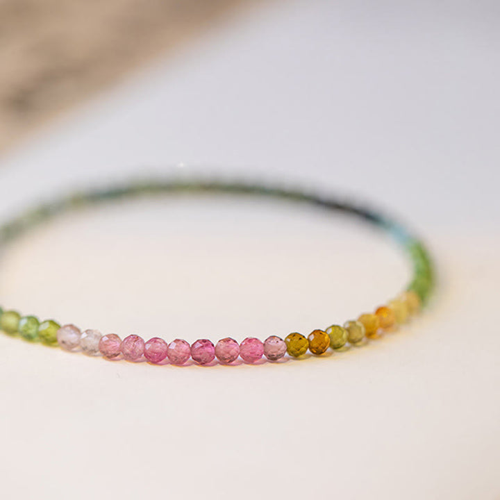 Buddha Stones 2,5 mm natürliches Turmalin-Armband mit ultradünnen Perlen - image 1