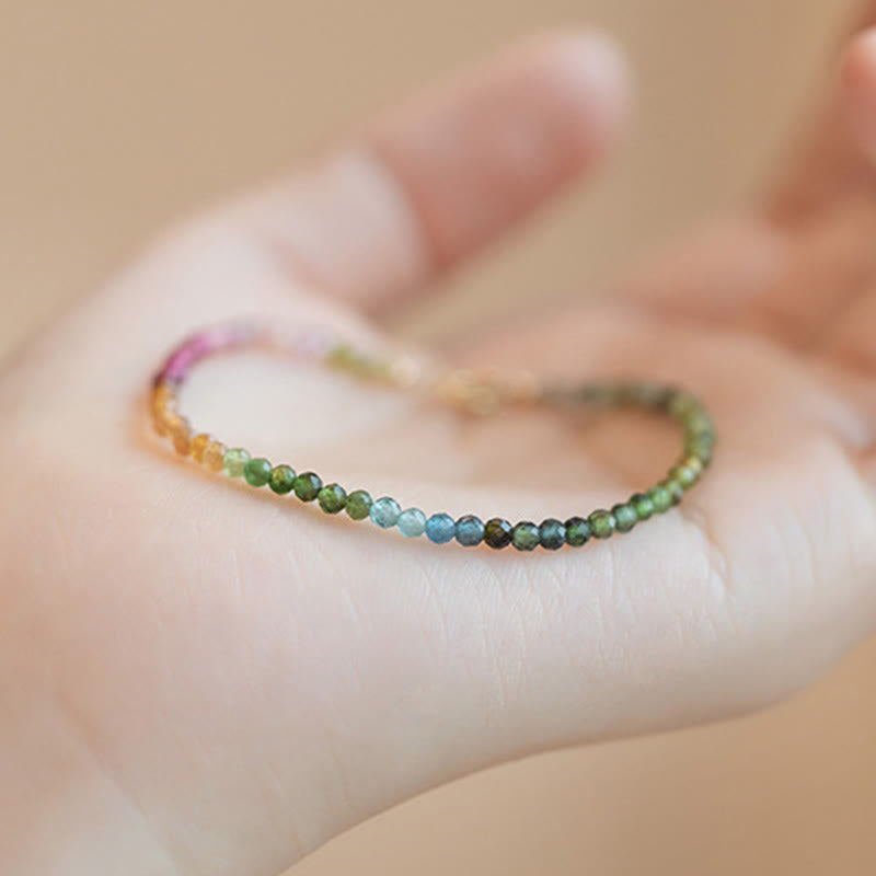 Buddha Stones 2,5 mm natürliches Turmalin-Armband mit ultradünnen Perlen - image 3