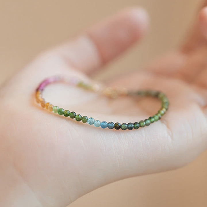Buddha Stones 2,5 mm natürliches Turmalin-Armband mit ultradünnen Perlen - image 3