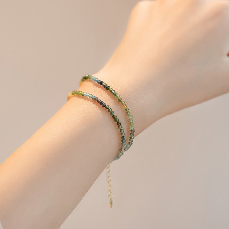 Buddha Stones 2,5 mm natürliches Turmalin-Armband mit ultradünnen Perlen - image 9