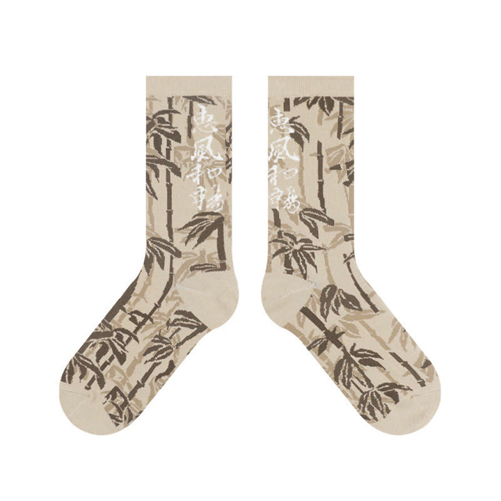 Buddha Stones Chinesische Kalligraphie Blumenmuster Micro Crew Damen Baumwollsocken - image 16