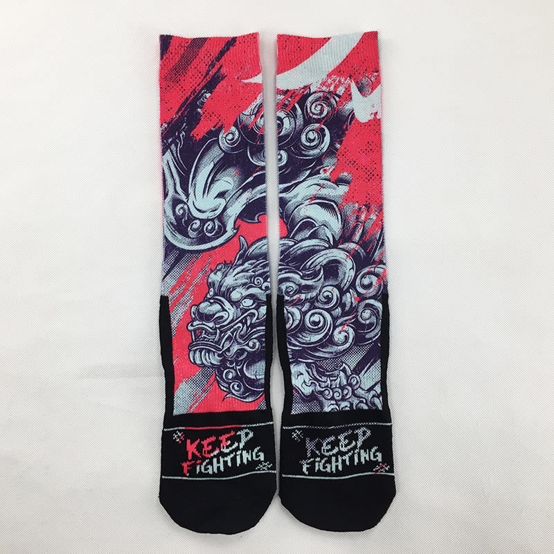 Buddha Stones Casual PiXiu Micro Crew Herrensocken - Tomate - Einheitsgröße (US 6,5–10,5, EU 38–44, UK/AU 6–10,5, AISA 24,5–28 cm) - image 0