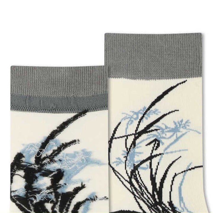 Buddha Stones Casual Segelboot Antike Stadt Lotus Orchidee Landschaft Micro Crew Damensocken - image 5
