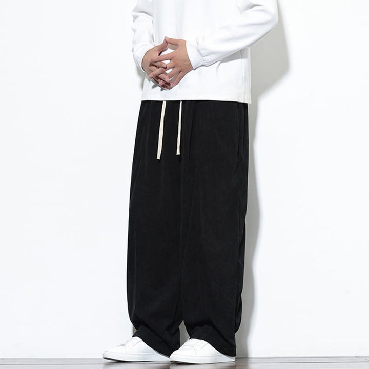 Buddha Stones Plain Kordelzug Reine Baumwolle Cord Herren Haremshose mit Taschen - image 29
