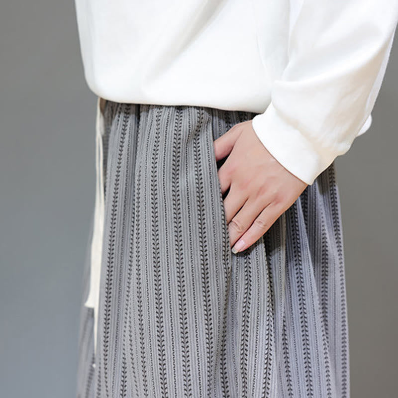 Buddha Stones Fall Gestreiftes Muster Kordelzug Herren Haremshose aus Cord mit Taschen - image 51