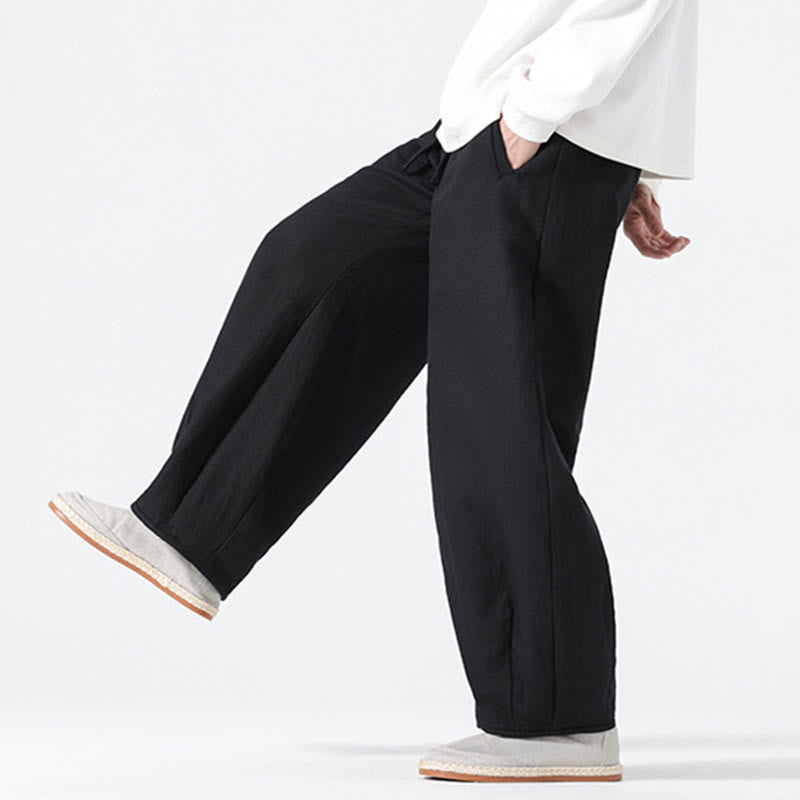 Buddha Stones Herren-Hose im chinesischen Zen-Stil mit weitem Bein und Taschen - image 22