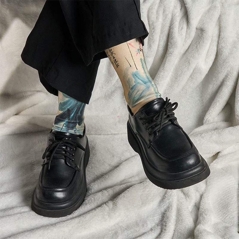 Buddha Stones Casual Lotus Chinesische Landschaftsmalerei Micro Crew Männer Frauen Unisex Socken - image 5