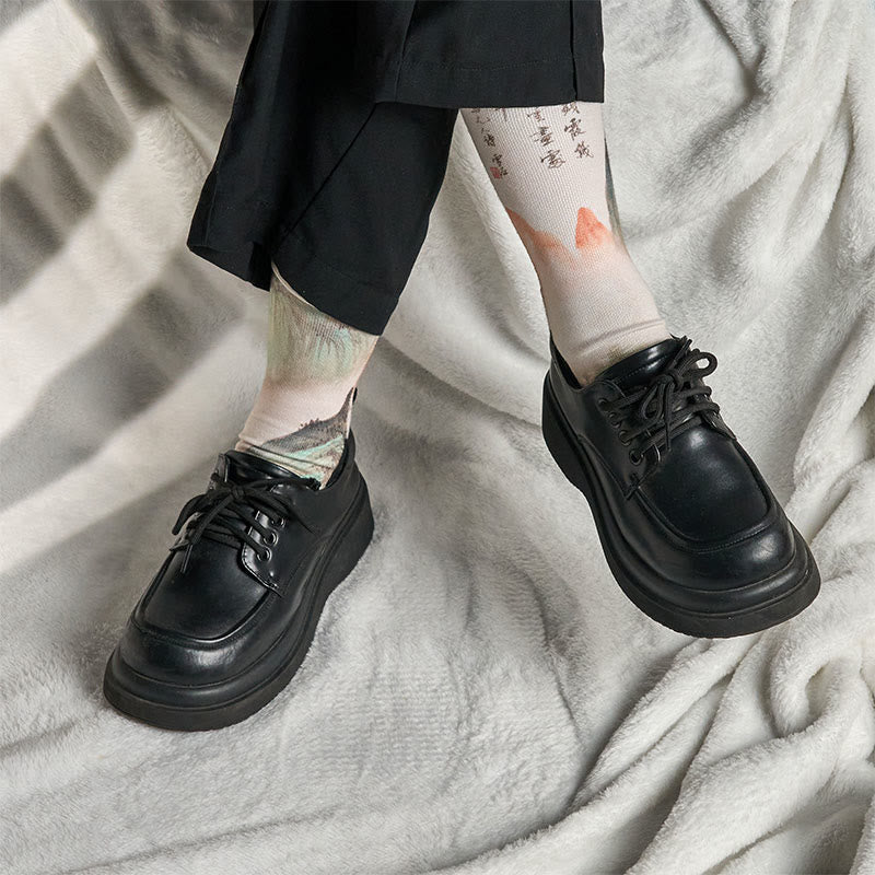 Buddha Stones Casual Lotus Chinesische Landschaftsmalerei Micro Crew Männer Frauen Unisex Socken - image 15