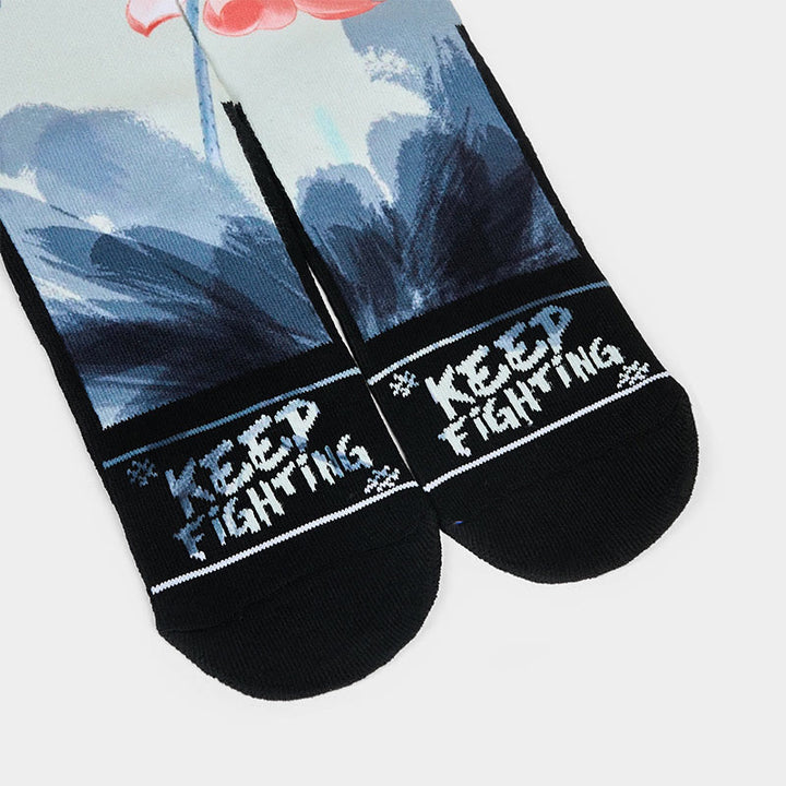 Buddha Stones Casual Lotus Painting Micro Crew Herren Damen Unisex Socken - image 3