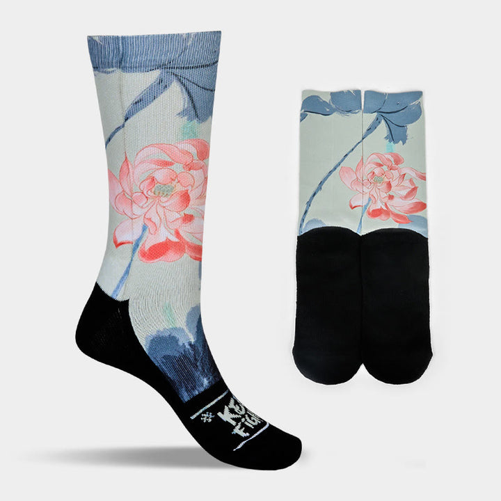 Buddha Stones Casual Lotus Painting Micro Crew Herren Damen Unisex Socken - image 8