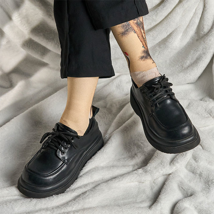 Buddha Stones Casual White Crane Pine Trees Mountains Micro Crew Herren Damen Unisex Socken - image 6