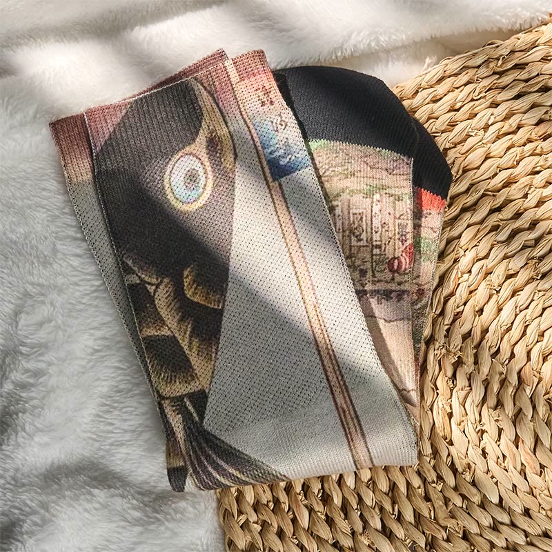 Buddha Stones Casual Koi Fisch Mount Fuji Micro Crew Männer Frauen Unisex Socken - image 4