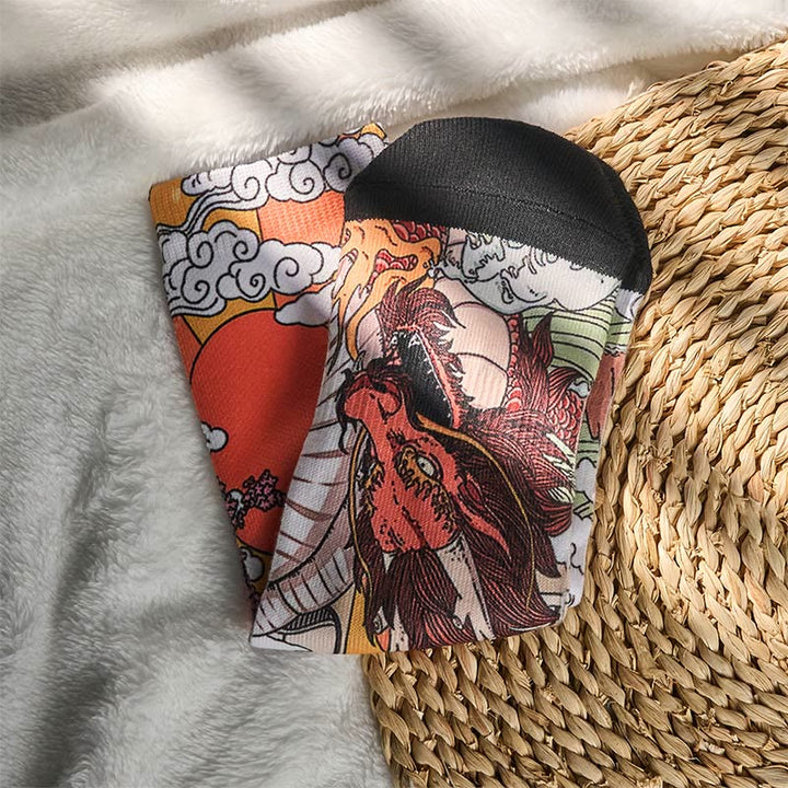Buddha Stones Casual Dragon Clouds Sun Waves Micro Crew Herren Damen Unisex Socken - image 4