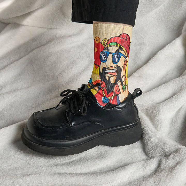 Buddha Stones Casual Gott des Reichtums Rote Umschläge Barren Micro Crew Männer Frauen Unisex Socken - image 5