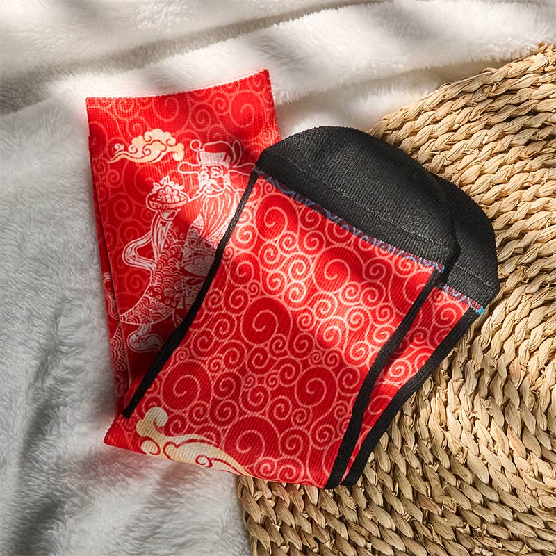 Buddha Stones Casual Gott des Reichtums Auspicious Clouds Micro Crew Herren Damen Unisex Socken - image 4