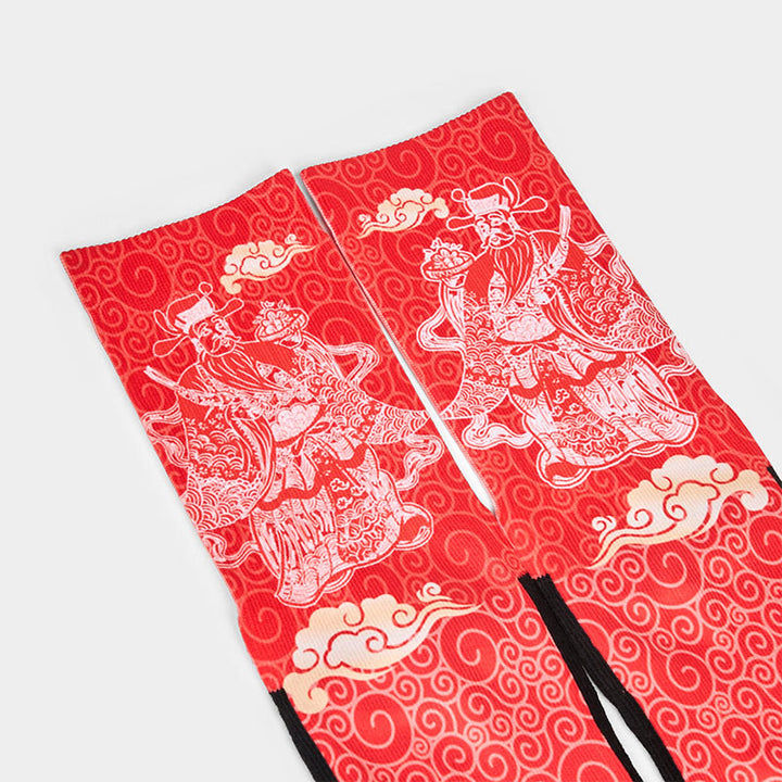 Buddha Stones Casual Gott des Reichtums Auspicious Clouds Micro Crew Herren Damen Unisex Socken - image 2