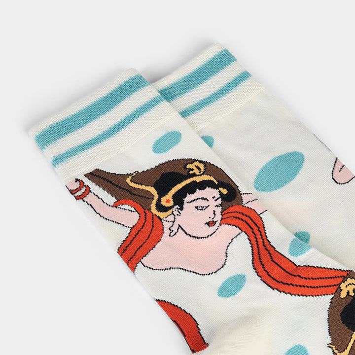 Buddha Stones Casual Dunhuang Feitian Design Micro Crew Damensocken - image 5