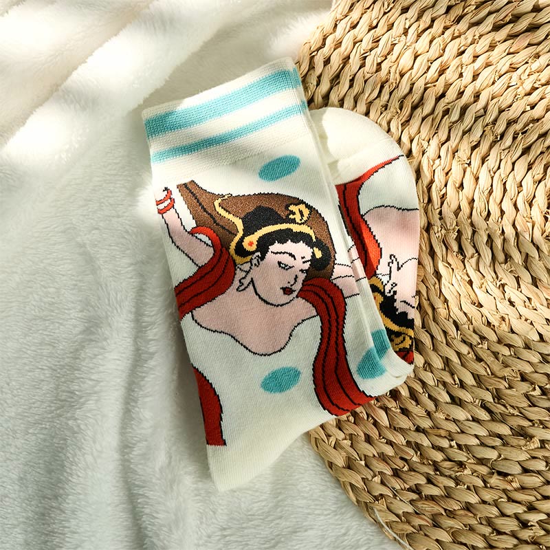 Buddha Stones Casual Dunhuang Feitian Design Micro Crew Damensocken - image 3