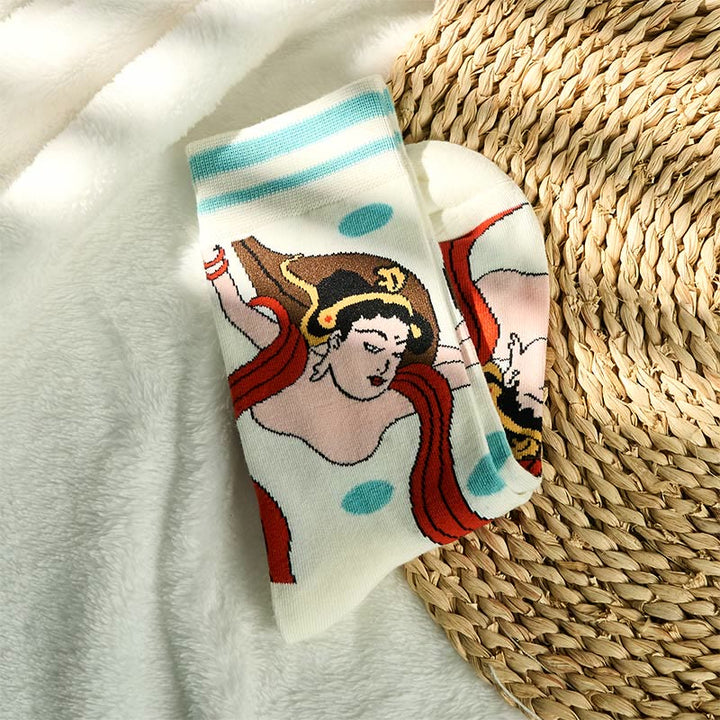 Buddha Stones Casual Dunhuang Feitian Design Micro Crew Damensocken - image 3