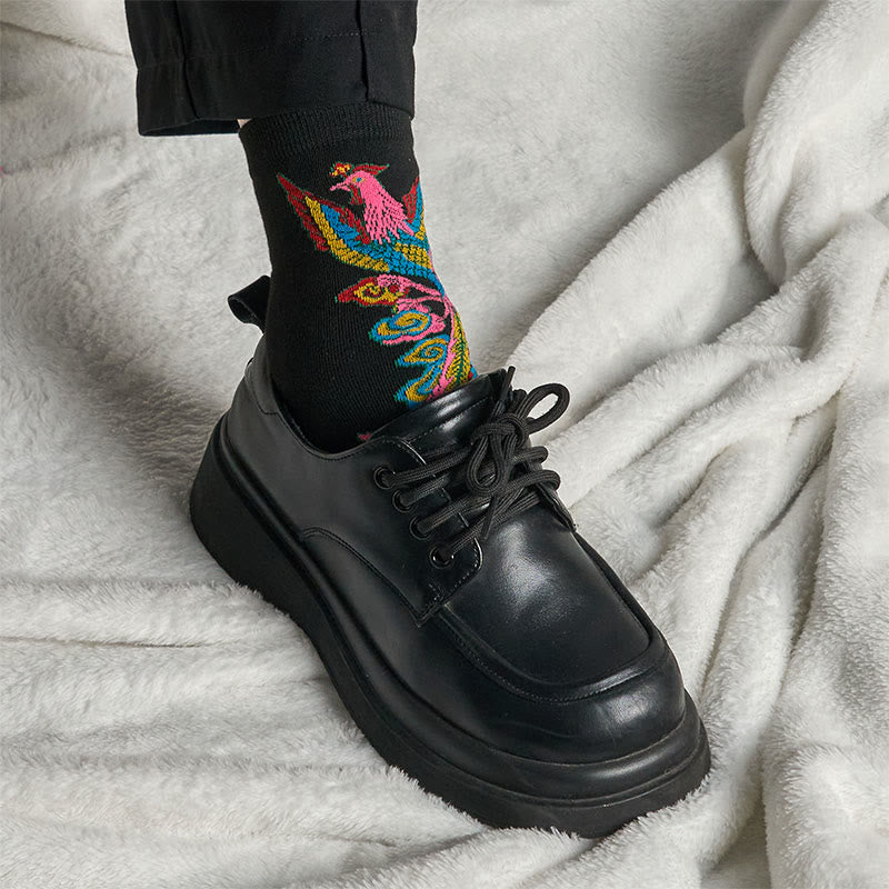 Buddha Stones Casual 3 Paar mehrfarbige Phoenix Quarter Damensocken - image 6