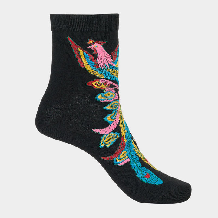 Buddha Stones Casual 3 Paar mehrfarbige Phoenix Quarter Damensocken - image 9