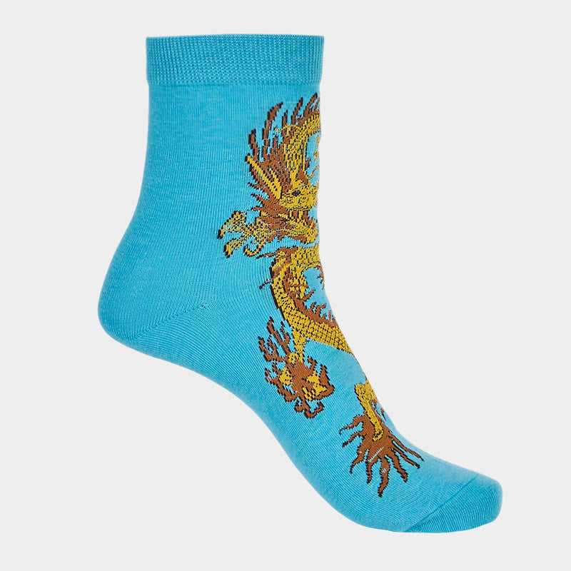 Buddha Stones Casual 5 Paar Golden Dragon Quarter Damensocken - image 27