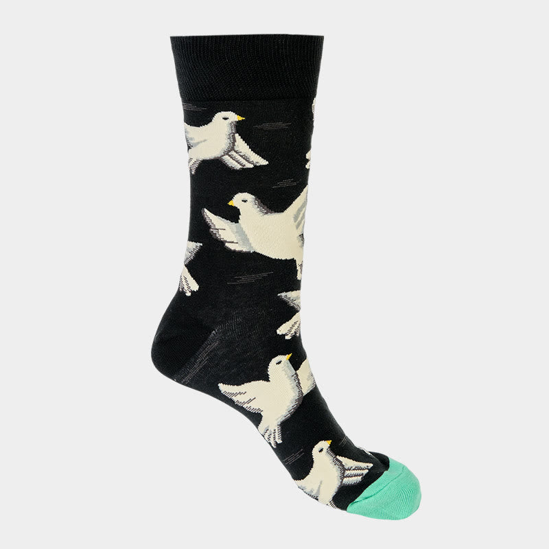 Buddha Stones Tauben Muster Design Männer Frauen Unisex Baumwolle Crew Socken - image 4