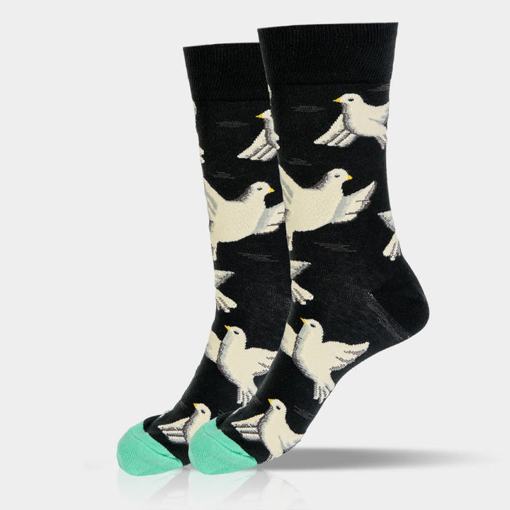 Buddha Stones Tauben Muster Design Männer Frauen Unisex Baumwolle Crew Socken - image 6