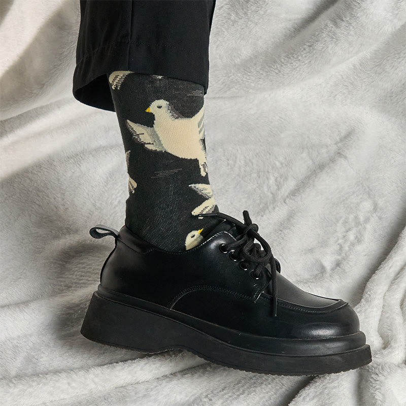 Buddha Stones Tauben Muster Design Männer Frauen Unisex Baumwolle Crew Socken - image 3