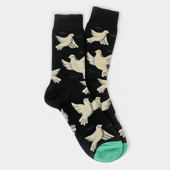 Buddha Stones Tauben Muster Design Männer Frauen Unisex Baumwolle Crew Socken - image 5