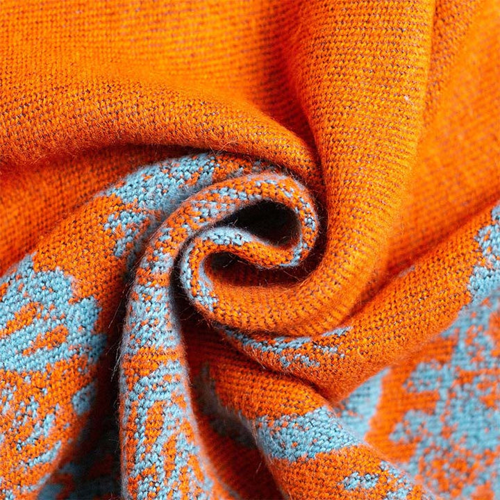 Buddha Stones Herbst Winter Tibetisches Paisley Muster Schal Thermal Cozy Unisex Schal Wickeltuch - image 4