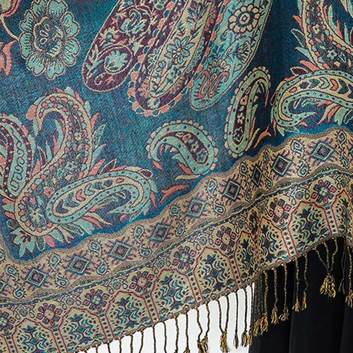 Buddha Stones Böhmen Stil Tibetischen Paisley Blumenmuster Quaste Gemütliche Schal Schal - image 14