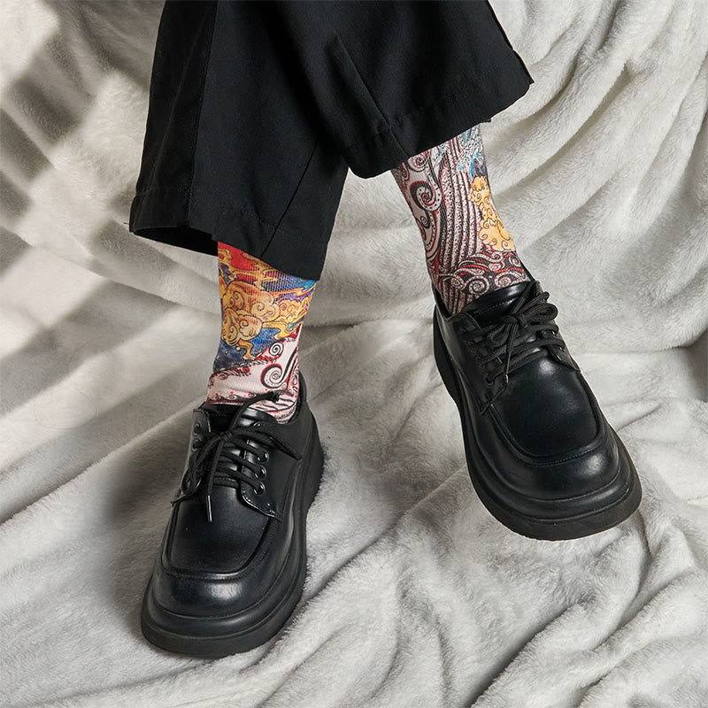 Buddha Stones Casual Whale Waves Sunset Micro Crew Herren Damen Unisex Socken - image 7