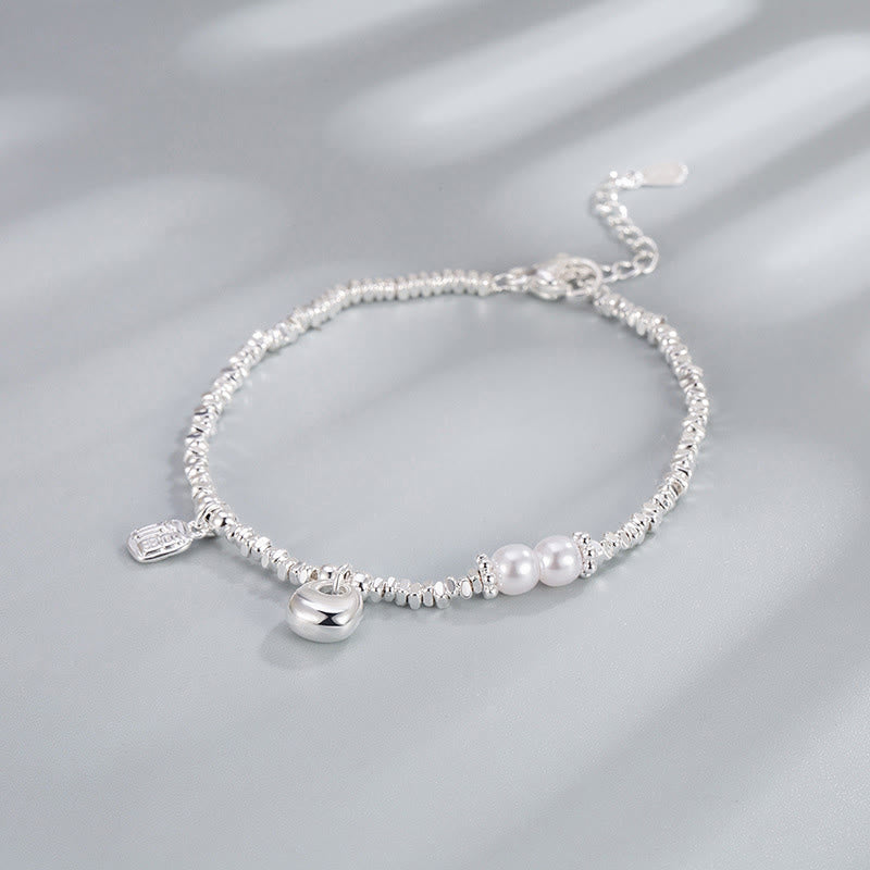 Buddha Stones , verkupfertes Silber, Fu-Charakter, Geldbörse, Perlen-Segen-Armband - image 1
